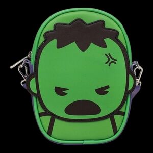 Buckle-Down Marvel Avengers Kawaii Hulk Character Crossbody Bag/Purse